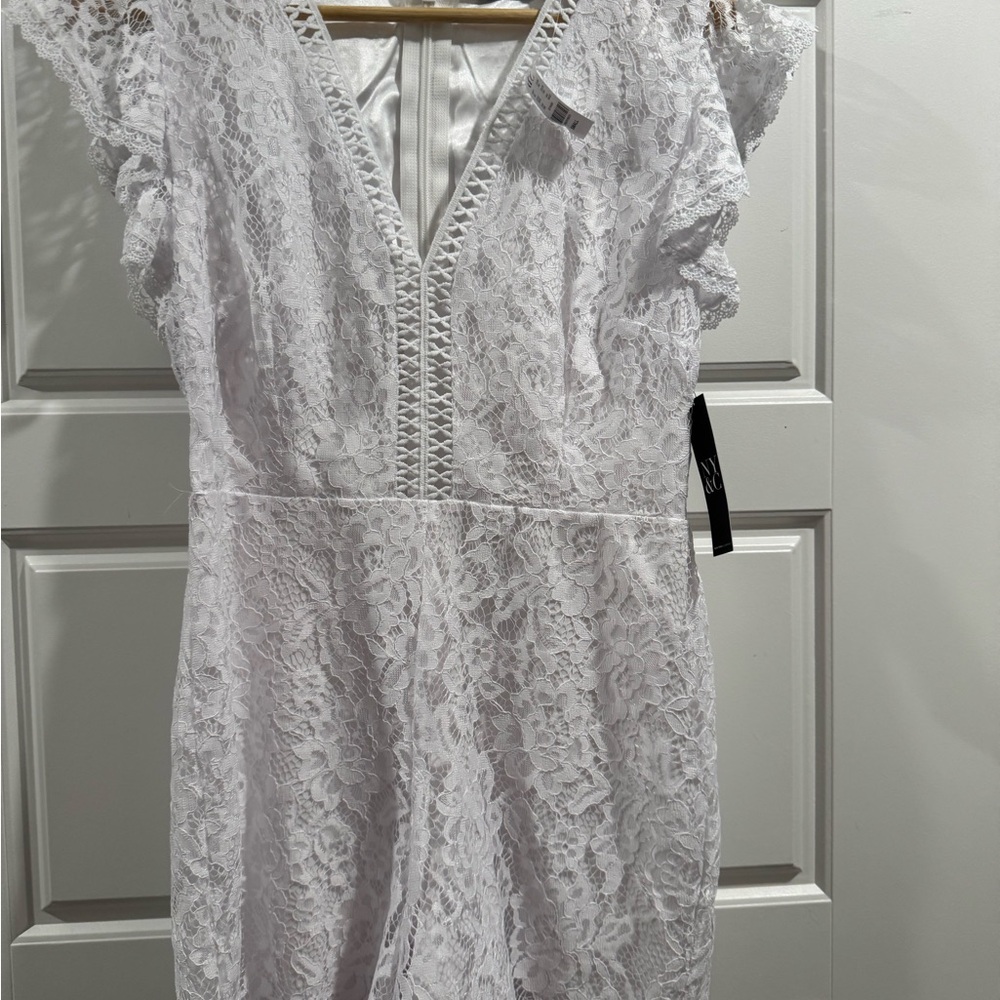 New York & Company Elegant White Romper